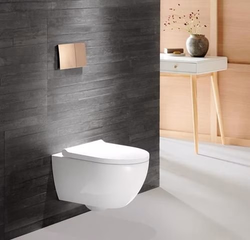 Detailbild 3983072 Geberit Acanto Set Wand-WC mit WC-Sitz, Tiefspüler TurboFlush, geschlossene Form, Tiefe: 53cm, weiß