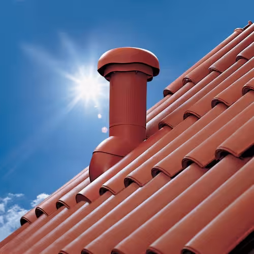 Venduct Be-/Entlüfterrohr lang DN 110 dunkelgrau, zum Anschluss an DN 125 aus der Kategorie Steildachdurchgänge mit der GTIN 4027822791646 Venduct Be-/Entlüfterrohr lang DN 110, DN 125 mit Unterrohr von der Marke Klöber aus der Kategorie Steildachdurchgänge