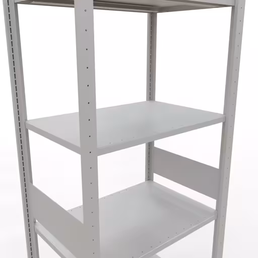 Produktbild Nr.6 des Artikels Grundregal, Fachbodenregal Stecksystem MULTIplus150, 3000 x 750 x 500 mm (HxBxT), 7 Fachböden, Längenriegel, RAL 7035 lichtgrau aus der Produktreihe Stecksystem von der Marke Schulte Lagertechnik
