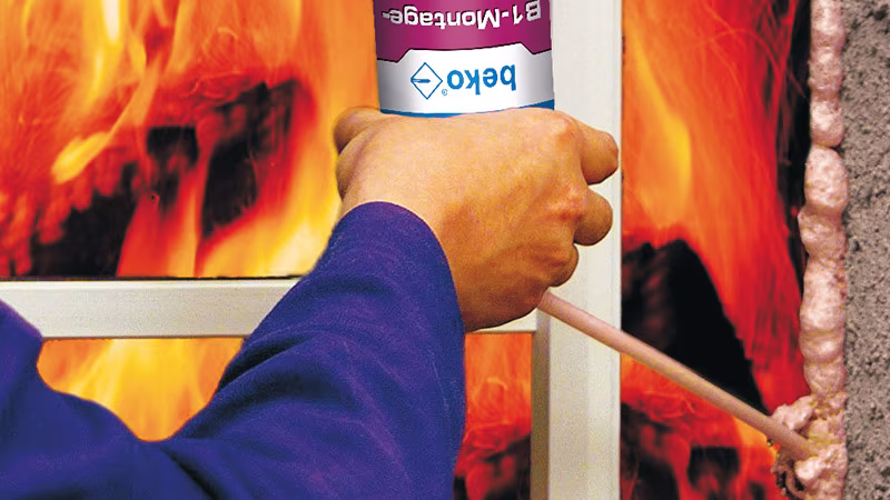 beko B1-Montageschaum 750 ml für NBS-Pistole Person, Kamin, Drinnen, Feuer, Flamme