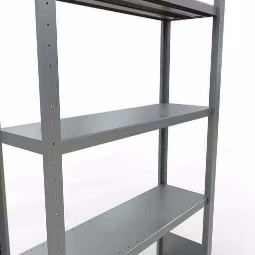 Grundregal, Fachbodenregal Stecksystem MULTIplus330, 2000 x 1000 x 300 mm (HxBxT), 5 Fachböden, Längenriegel, verzinkt von Schulte Lagertechnik aus der Kategorie Stecksystem