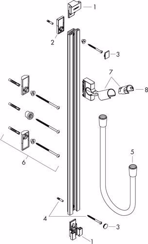 Hansgrohe Brausestange RAINDANCE UNICA S 900 mm chrom