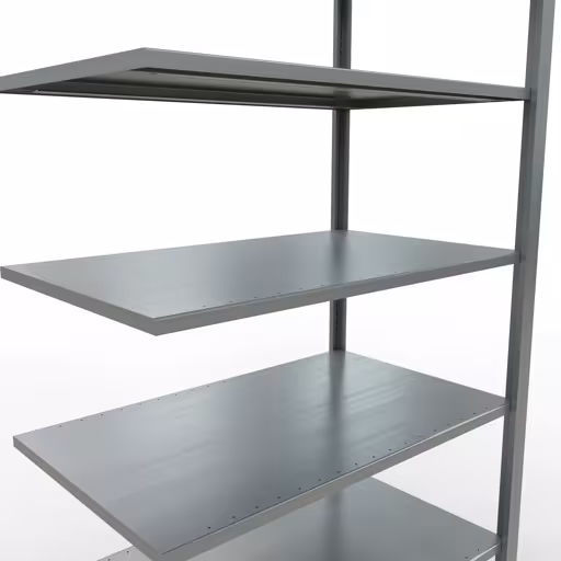 Anbauregal, Büro-Fachbodenregal Stecksystem MULTIplus150, 2300 x 1000 x 600 mm (HxBxT), 7 Fachböden, Längenriegel, verzinkt, ohne Mittelanschlag von Schulte Lagertechnik aus der Kategorie Büroregale