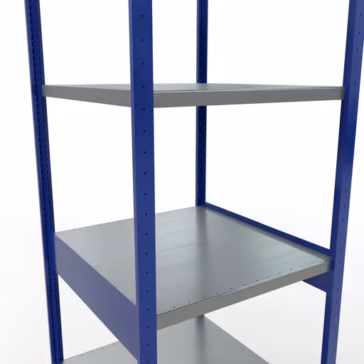 Abbildung Nr 14 des Artikels Grundregal, Fachbodenregal Stecksystem MULTIplus250, 3000 x 750 x 800 mm (HxBxT), 7 Fachböden, Längenriegel, RAL 5010 enzianblau/verzinkt/verzinkt aus der Produktgruppe Stecksystem von der Marke Schulte Lagertechnik
