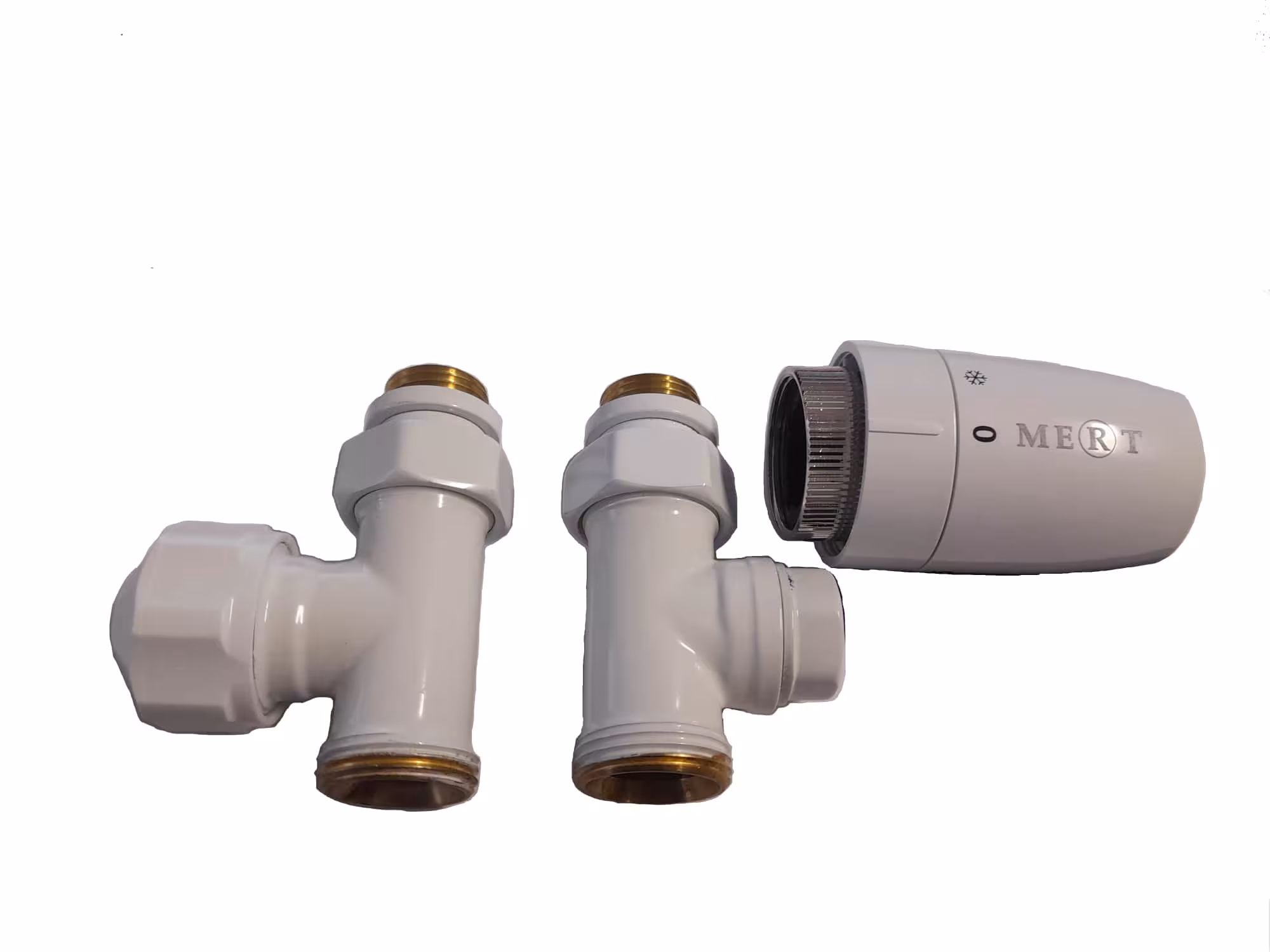 Design-TH-Durchgang - Ventil Rechts oder Links montierbar - Weiss von der Marke MERT Design-TH-Durchgang - Ventil Rechts oder Links montierbar Typ Farbe: weiß aus der Kategorie Heizkörpermontage & Anschlüsse mit der Artikelnr. 1000-TTSET-D-W