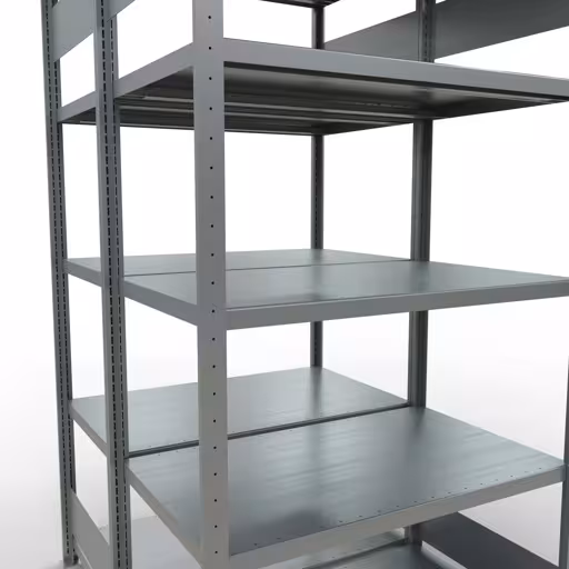 Produktbild Nr.15 des Artikels Grundregal, Doppelregal, Fachbodenregal Stecksystem MULTIplus250, 2000 x 1000 x (2x600) mm (HxBxT), 2x5 Fachböden, Längenriegel, verzinkt aus der Produktreihe Fachbodenregale von der Marke Schulte Lagertechnik