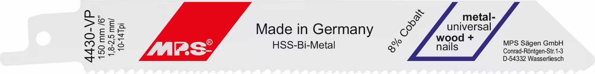 Bi-Metall-Säbelsägeblatt gefräst und geschränkt zur Bearbeitung von Holz- und Metallwerkstoffen aus der Kategorie Säbelsägeblatt