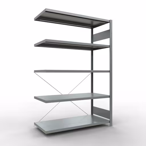 Stecksystem Anbauregal 2000x1300x600 mm, Typ 250 kg, verzinkt aus der Kategorie Anbauregal mit der Artikelnummer 12965-130