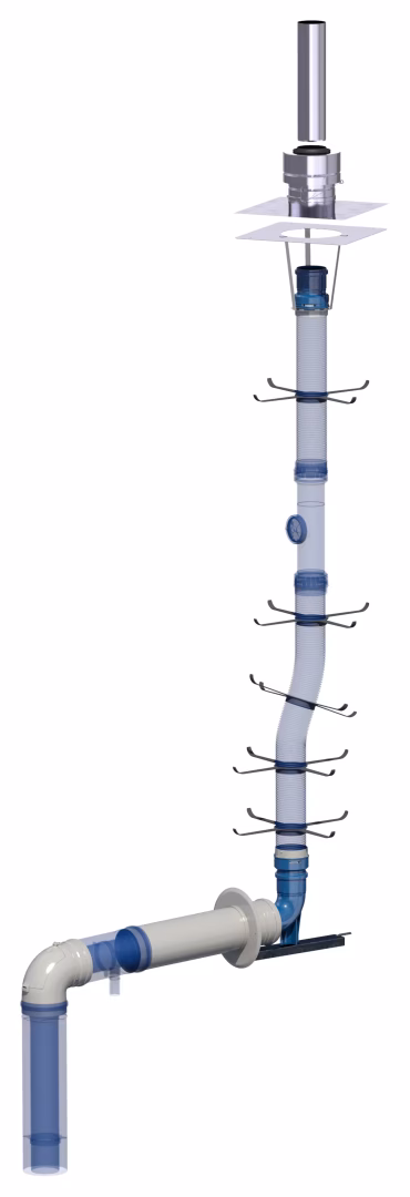CB Grundbausatz flex Metall D 80/88 RLU von Skoberne CB Grundbausatz flex Metall D 80/88 RLU aus der Kategorie Kunststoffabgassystem mit der Artikelnr. 761011