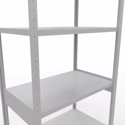 Abbildung Nr 14 des Artikels Grundregal, Fachbodenregal Stecksystem MULTIplus250, 3000 x 1000 x 600 mm (HxBxT), 7 Fachböden, Längenriegel, RAL 7035 lichtgrau aus der Produktgruppe Stecksystem von der Marke Schulte Lagertechnik