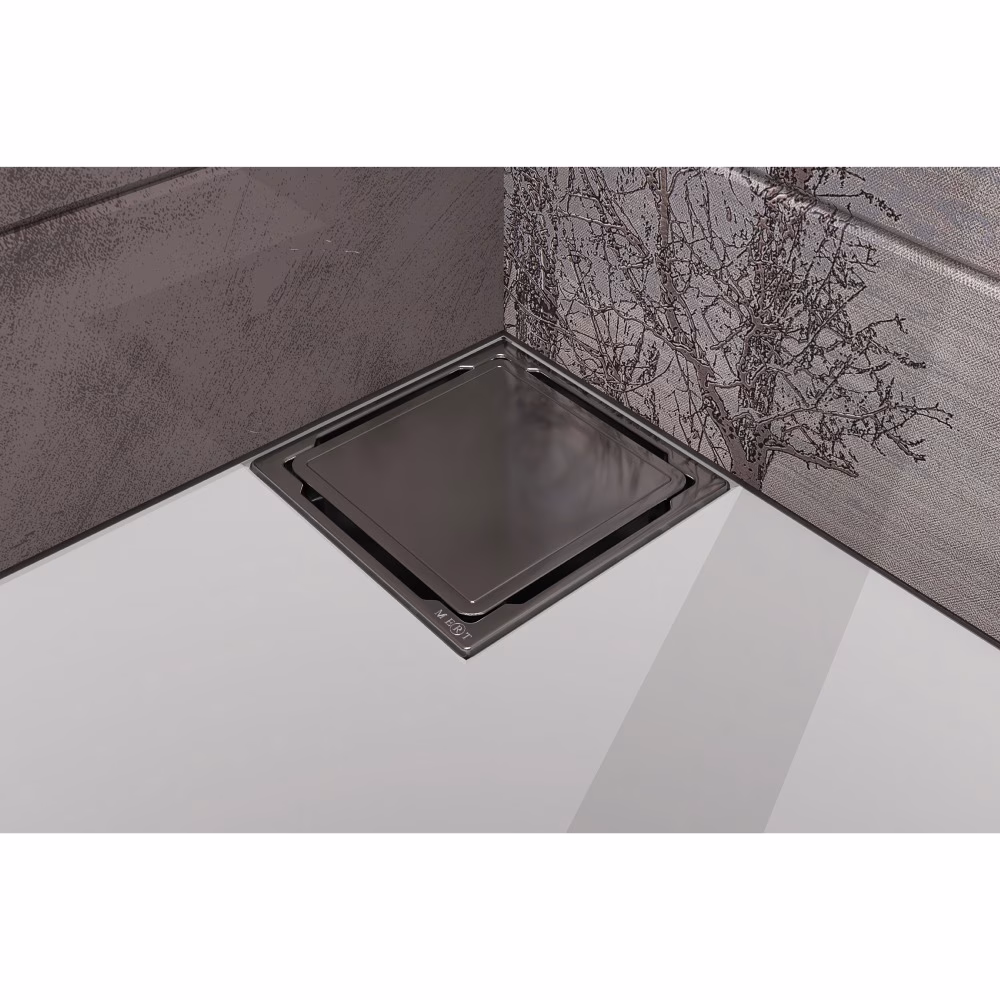 Mert Flach Bodenablauf mit Abdeckung Edelstahlvon der Marke Mert MERT Flach Bodenablauf mit gehärtetem Glas 110x110mm aus der Kategorie Bodenabläufe mit der Teilenummer DU-11-CD-EDEL