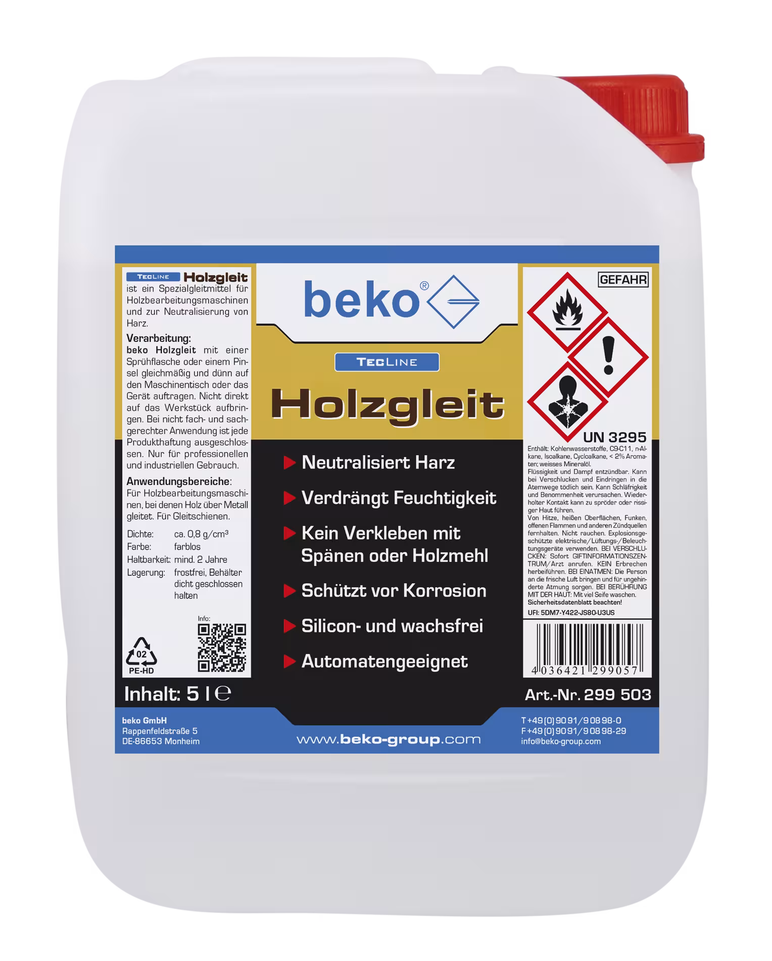 TecLine Holzgleit 5 l Kanister von Beko TecLine Holzgleit 5 l Kanister aus der Kategorie Fette & Öle mit der Artikelnr. 299 503