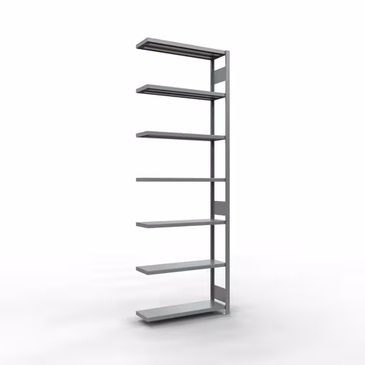 Anbauregal, Fachbodenregal Stecksystem MULTIplus330, 3000 x 1000 x 300 mm (HxBxT), 7 Fachböden, Längenriegel, verzinkt aus der Kategorie Anbauregal mit der Artikelnummer 13937-LR