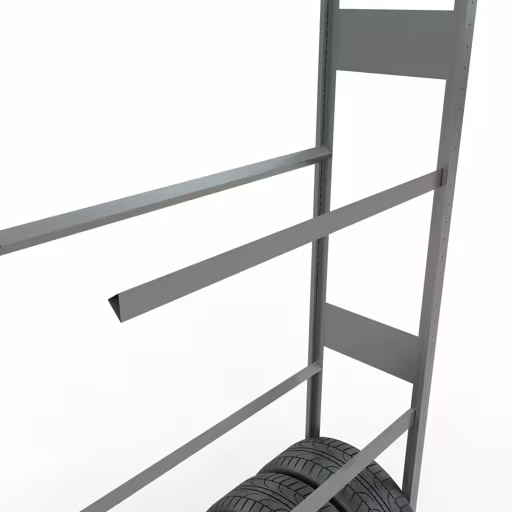 Abbildung Nr 13 des Artikels Anbauregal, Räder-/Reifenregal, 4500 x 1050 x 400 mm, verzinkt, 6 Lagerebenen á 150 kg Fachlast pro Ebene aus der Produktgruppe Fachbodenregale von der Marke Schulte Lagertechnik