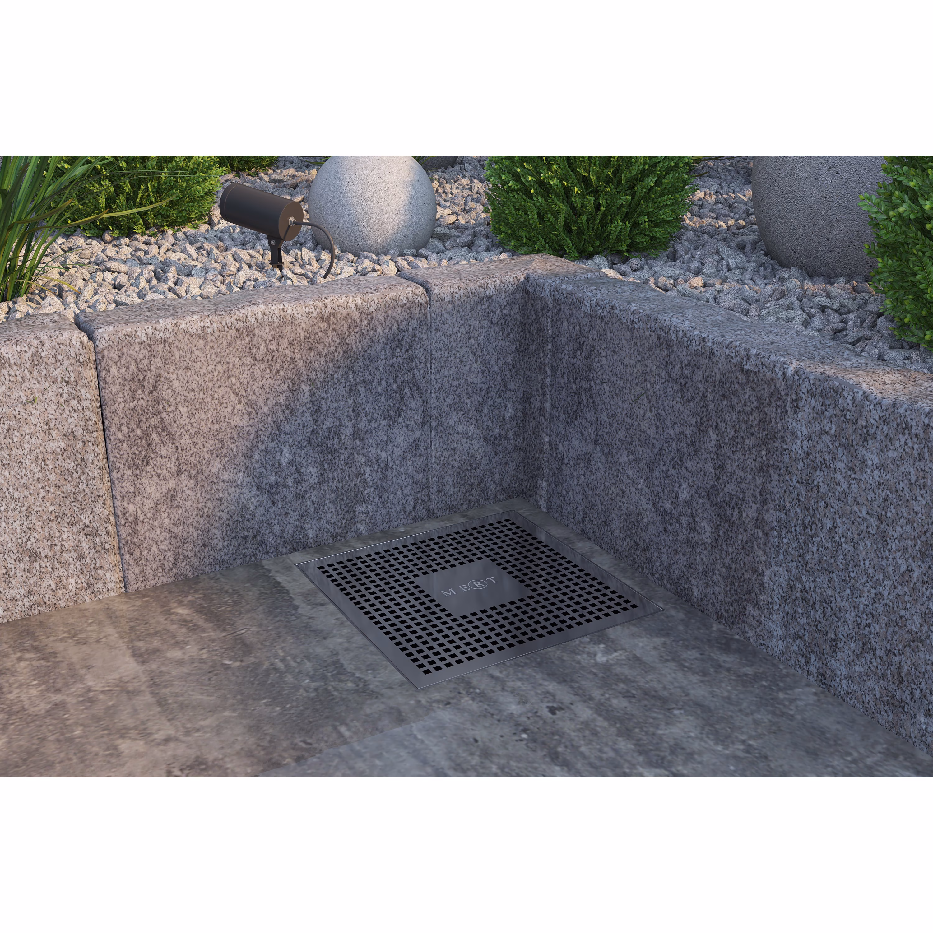 Ohne Text 8671239619944563809 MERT Ablaufaufsatz 20x20cm Bodenablauf Design "KARE" komplett aus Edelstahl + PP