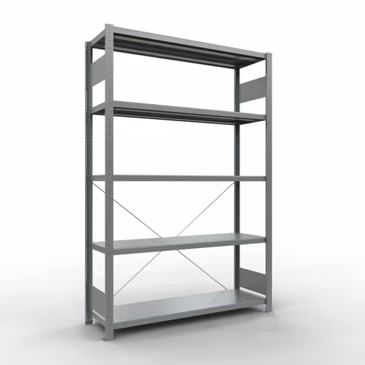Stecksystem Grundregal 2000x1300x400 mm, Typ 250 kg, verzinkt aus der Kategorie Grundregal mit der Artikelnummer 12940-130