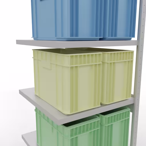 Abbildung Nr 15 des Artikels Anbauregal, Fachbodenregal Stecksystem MULTIplus250, 2500 x 750 x 800 mm (HxBxT), 6 Fachböden, Längenriegel, RAL 7035 lichtgrau aus der Produktgruppe Stecksystem von der Marke Schulte Lagertechnik