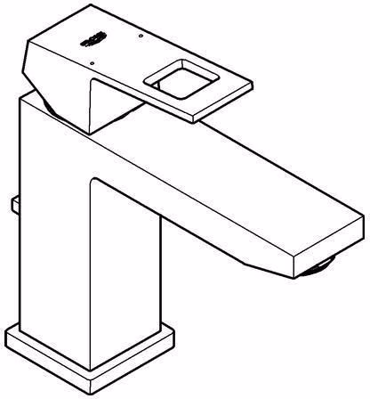 GROHE Einhand-Waschtischbatterie Eurocube 23445 mittelhohe Ausführung chrom