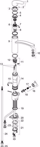 Hansgrohe Einhebel-Küchenmischer 200 FOCUS DN 15, mit Geräteabsperrventil chrom