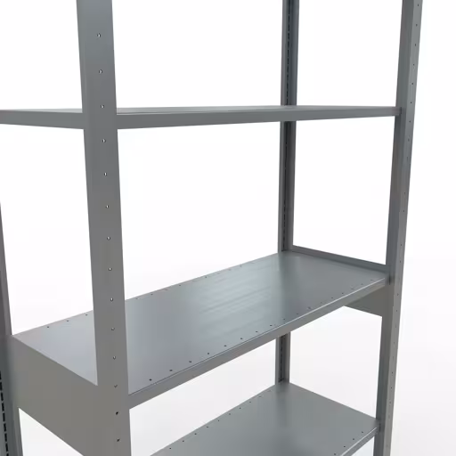 Abbildung Nr 10 des Artikels Grundregal, Fachbodenregal Stecksystem MULTIplus85, 2500 x 1000 x 400 mm (HxBxT), 6 Fachböden, Längenriegel, verzinkt aus der Produktgruppe Stecksystem von der Marke Schulte Lagertechnik