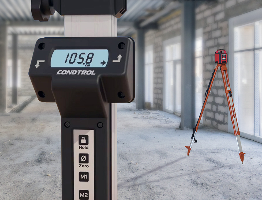 Ohne Text 847653 Digitale Messlatte Digi Staff mit LCD und Speiche