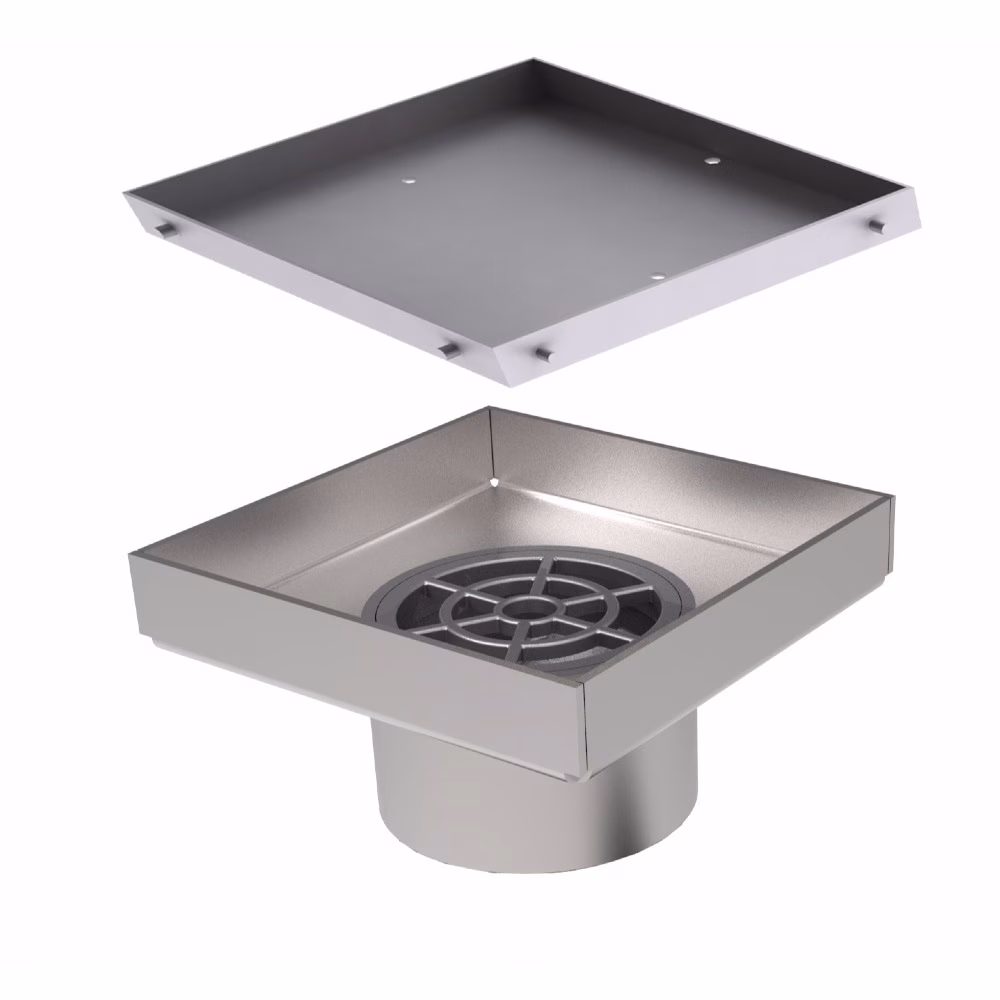 MERT Bodenablauf Design "FLIESEN" 300x300mm, aus hochwertigem Edelstahl aus der Kategorie Bodenabläufe mit der Teilenummer DU-20-FLIESEN