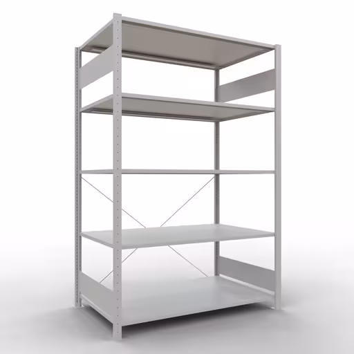 Stecksystem Grundregal 2000x1300x800 mm, Typ 150 kg, lichtgrau von Schulte Lagertechnik aus der Kategorie Stecksystem