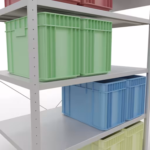 Abbildung Nr 14 des Artikels Stecksystem Grundregal 2000x1300x800 mm, Typ 250 kg, lichtgrau aus der Produktgruppe Stecksystem von der Marke Schulte Lagertechnik