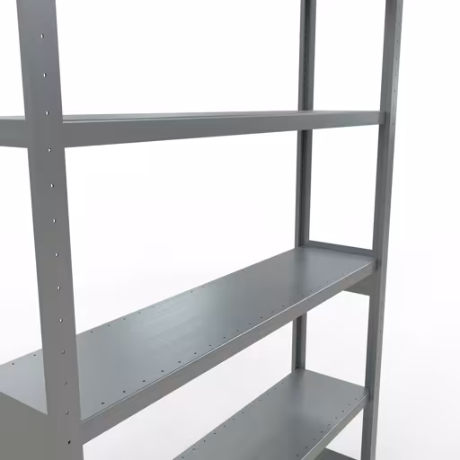 Abbildung Nr 15 des Artikels Grundregal, Fachbodenregal Stecksystem MULTIplus250, 2500 x 1300 x 300 mm (HxBxT), 6 Fachböden, Längenriegel, verzinkt aus der Produktgruppe Stecksystem von der Marke Schulte Lagertechnik