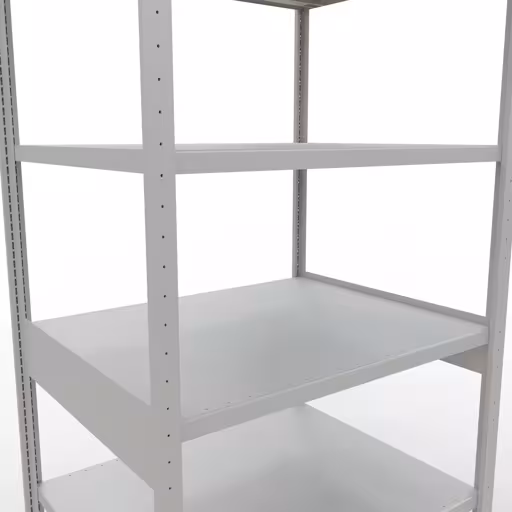 Abbildung Nr 15 des Artikels Grundregal, Fachbodenregal Stecksystem MULTIplus330, 2500 x 1000 x 800 mm (HxBxT), 6 Fachböden, Kreuzstrebe, RAL 7035 lichtgrau aus der Produktgruppe Stecksystem von der Marke Schulte Lagertechnik