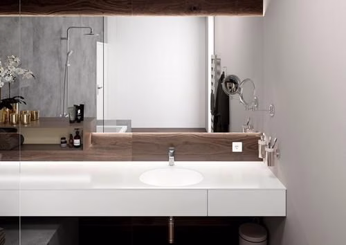 Detailbild 4038210 Hansgrohe Einhebel-Waschtischmischer VERNIS Blend 100 mit Zugstangen-Ablaufgarnitur 1 1/4 Zoll chrom