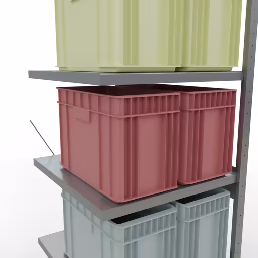 Abbildung Nr 10 des Artikels Anbauregal, Fachbodenregal Stecksystem MULTIplus250, 2500 x 750 x 800 mm (HxBxT), 6 Fachböden, Kreuzstrebe, verzinkt aus der Produktgruppe Stecksystem von der Marke Schulte Lagertechnik
