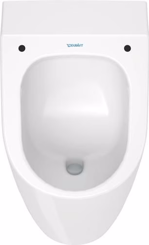 Duravit Urinal Rimless ME by Starck, weiß Abgang waagerecht, Ausführung für Deckel