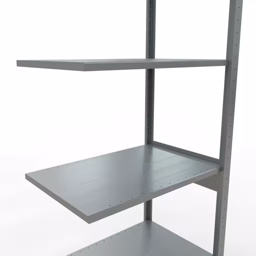 Anbauregal, Fachbodenregal Stecksystem MULTIplus150, 2500 x 750 x 500 mm (HxBxT), 6 Fachböden, Längenriegel, verzinkt von der Marke Schulte Lagertechnik aus der Produktreihe Stecksystem