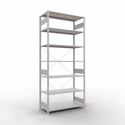 Stecksystem Grundregal 3000x1300x600 mm, Typ 150 kg, lichtgrau von der Marke Schulte Lagertechnik aus der Produktreihe Stecksystem