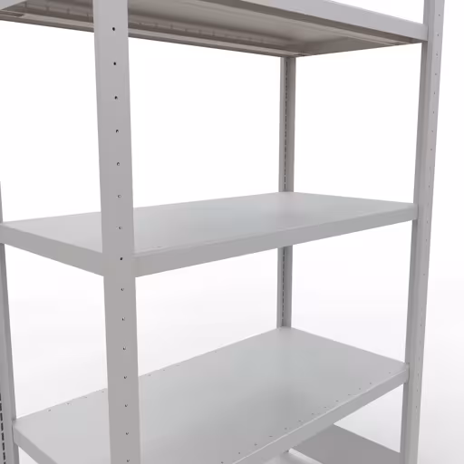 Grundregal, Fachbodenregal Stecksystem MULTIplus330, 2000 x 1000 x 500 mm (HxBxT), 5 Fachböden, Längenriegel, RAL 7035 lichtgrau von Schulte Lagertechnik mit der Artikelnr. 33850-LR