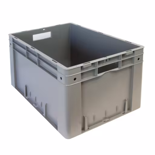 Euro-Stapelkasten 320 x 400 x 600, grau, PP von Schulte Lagertechnik aus der Kategorie Stecksystem