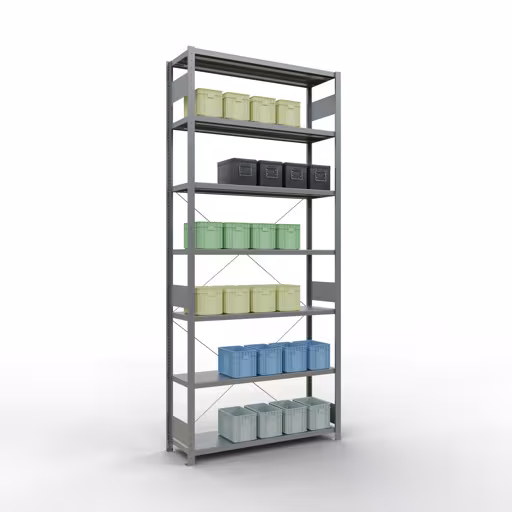 Abbildung Nr 15 des Artikels Stecksystem Grundregal 3000x1300x400 mm, Typ 250 kg, verzinkt aus der Produktgruppe Stecksystem von der Marke Schulte Lagertechnik