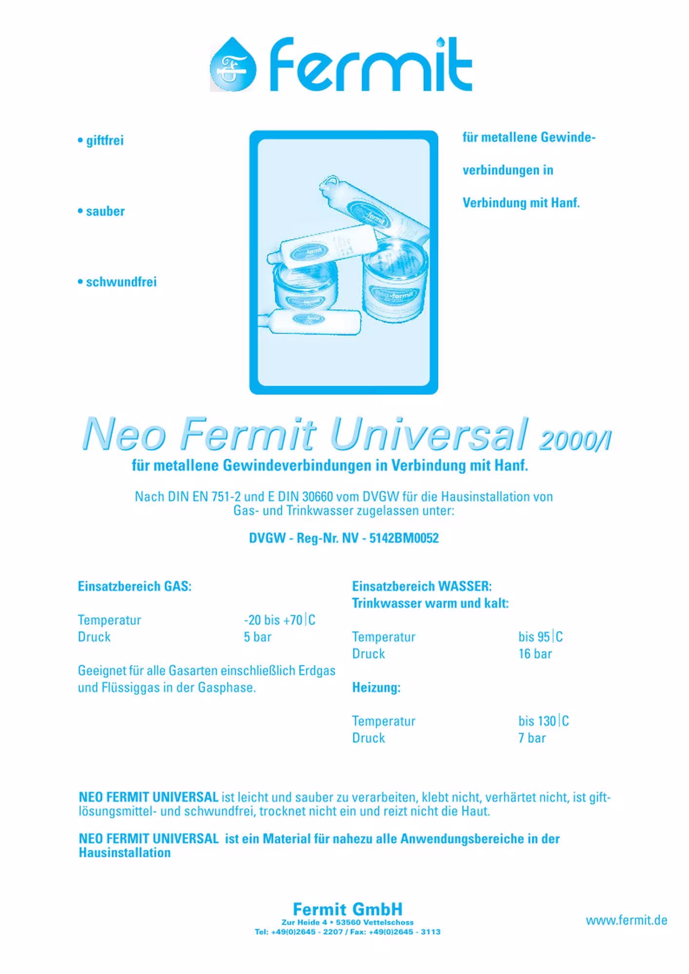 Fermit 150g Neo Fermit Universal von Fermit mit der Artikelnr. 1002