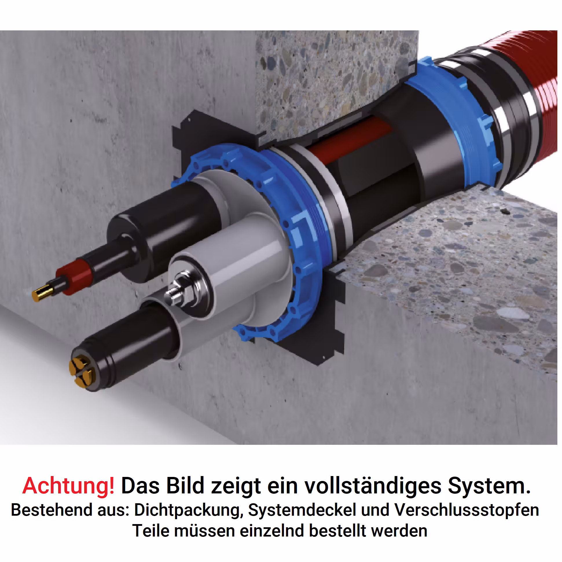 KD110 Doppel Dichtpackung Mauer Kabel Durchführung UGA System-Technik von der Marke UGA System-Technik aus der Kategorie Kabelschutz