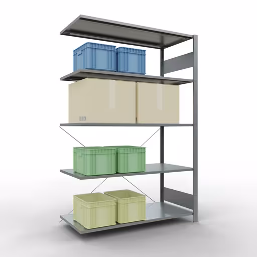 Produktbild Nr.11 des Artikels Stecksystem Anbauregal 2000x1300x600 mm, Typ 150 kg, verzinkt aus der Produktreihe Stecksystem von der Marke Schulte Lagertechnik
