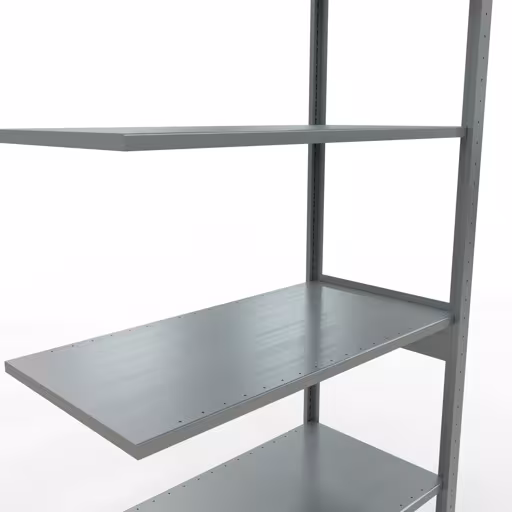 Anbauregal, Fachbodenregal Stecksystem MULTIplus85, 2500 x 1000 x 500 mm (HxBxT), 6 Fachböden, Längenriegel, verzinkt von Schulte Lagertechnik mit der Artikelnr. 13156-LR