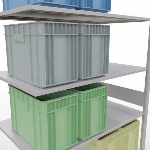 Anbauregal, Fachbodenregal Stecksystem MULTIplus150, 3000 x 1300 x 800 mm (HxBxT), 7 Fachböden, Längenriegel, RAL 7035 lichtgrau von der Marke Schulte Lagertechnik aus der Produktreihe Stecksystem