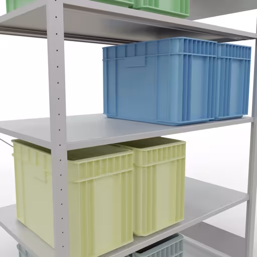 Produktbild Nr.14 des Artikels Stecksystem Grundregal 2000x1300x800 mm, Typ 150 kg, lichtgrau aus der Produktreihe Stecksystem von der Marke Schulte Lagertechnik