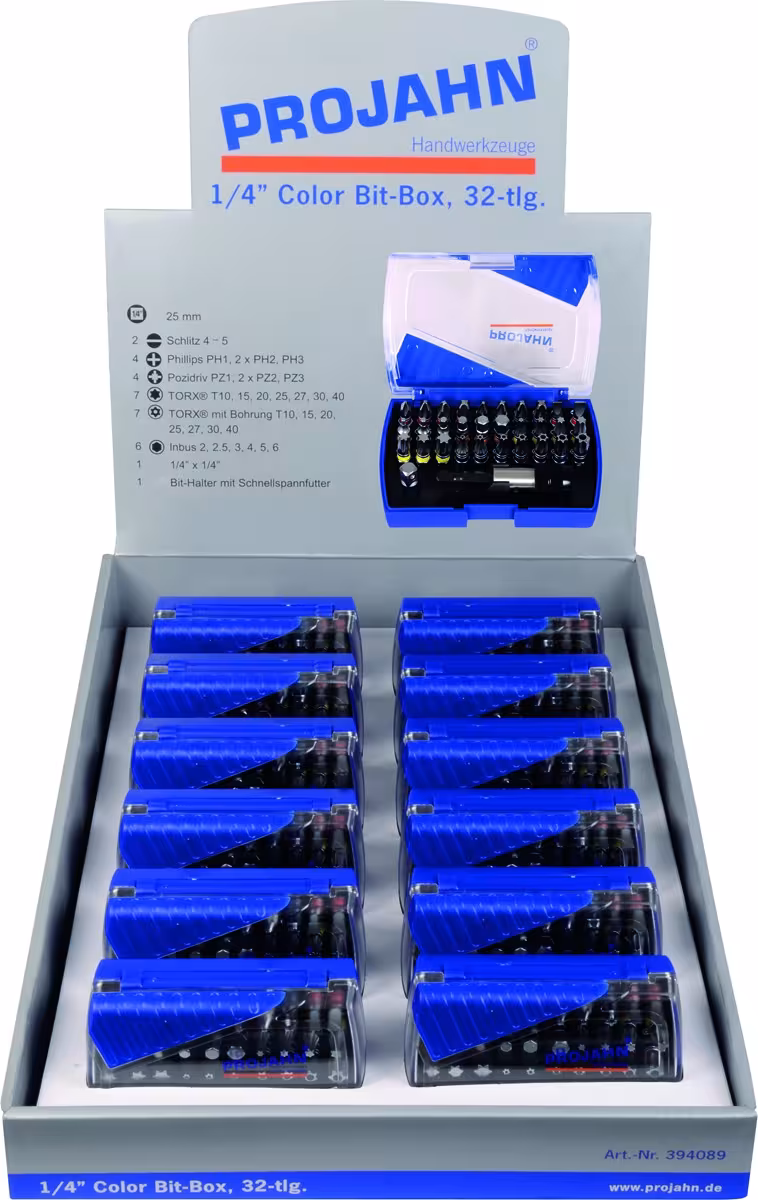 Display 12xBit Box 32tlg 394089 von der Marke PROJAHN aus der Kategorie Maschinenzubehör