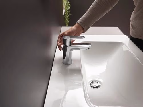 Detailbild 4068943 Hansgrohe Einhebel-Waschtischmischer TALIS E 80 Nennweite 15 mit Ablaufgarnitur G 1 1/4 Zoll chrom