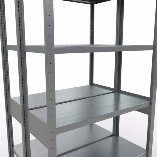 Zusatzbild des Artikels Grundregal, Doppelregal, Fachbodenregal Stecksystem MULTIplus250, 2500 x 1000 x (2x400) mm (HxBxT), 2x6 Fachböden, Längenriegel, verzinkt aus Doppelregale