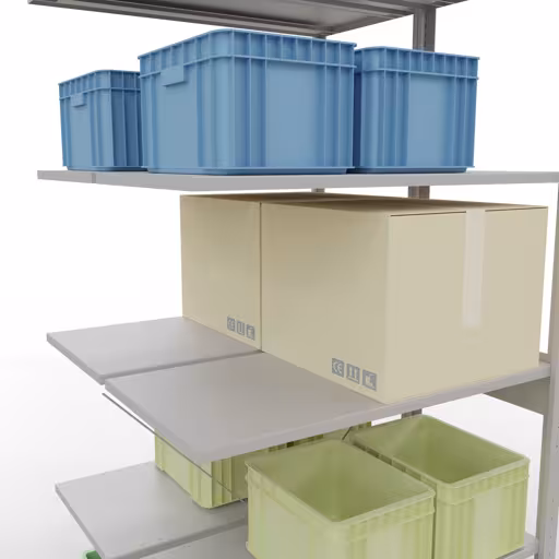 Produktbild Nr.8 des Artikels Anbauregal, Doppelregal, Fachbodenregal Stecksystem MULTIplus150, 2500 x 1000 x (2x500) mm (HxBxT), 2x6 Fachböden, Kreuzstrebe, RAL 7035 lichtgrau aus der Produktreihe Fachbodenregale von der Marke Schulte Lagertechnik