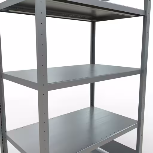 Abbildung Nr 13 des Artikels Grundregal, Fachbodenregal Stecksystem MULTIplus330, 2000 x 1000 x 600 mm (HxBxT), 5 Fachböden, Längenriegel, verzinkt aus der Produktgruppe Stecksystem von der Marke Schulte Lagertechnik