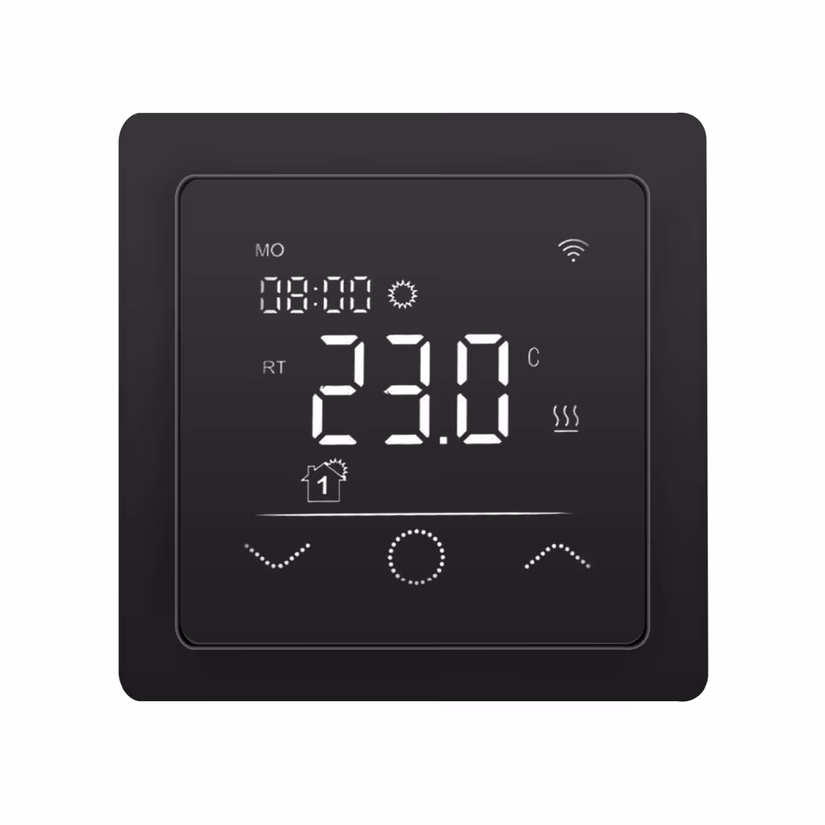 HoWaTech Temperaturregler WLAN Touch 750 schwarz | für elektrische Fußbodenheizung | tuya App von HoWaTech mit der Artikelnr. 906043